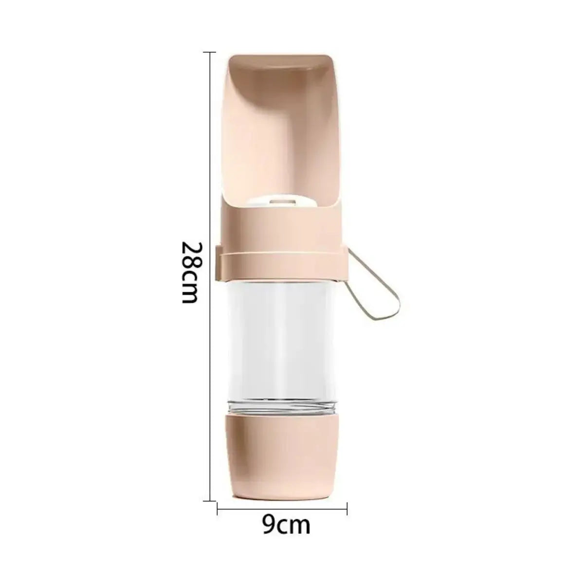 Portable Dog and Cat Water Bottle with Food Storage