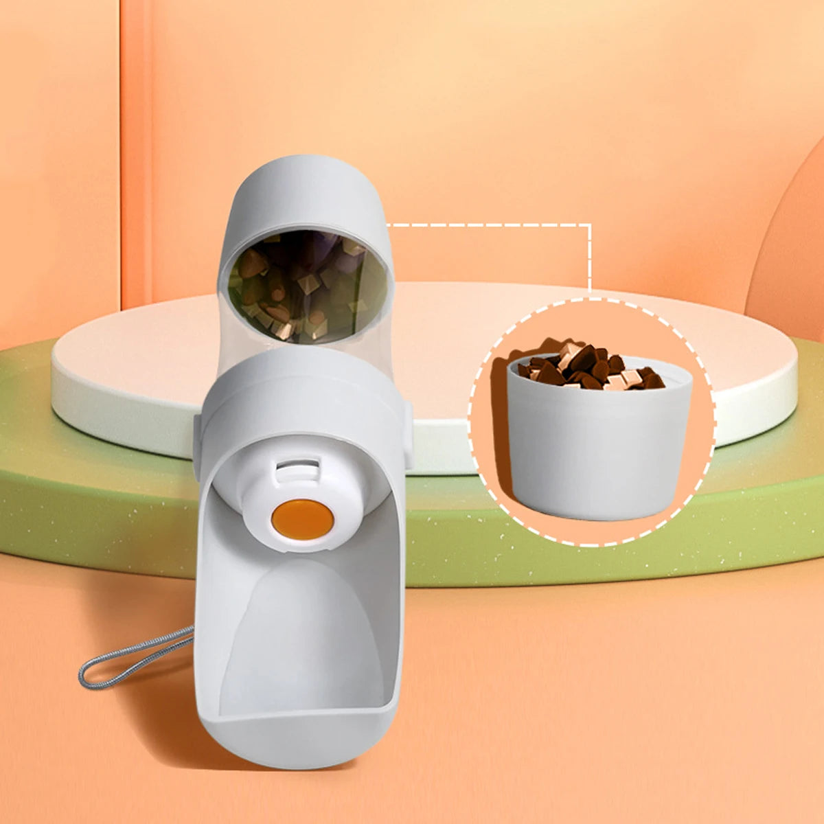 Portable Dog and Cat Water Bottle with Food Storage