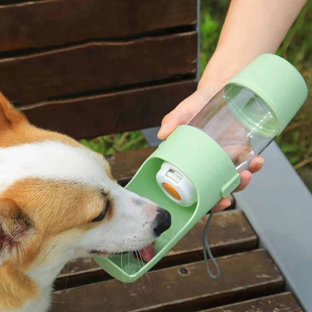 Portable Dog and Cat Water Bottle with Food Storage