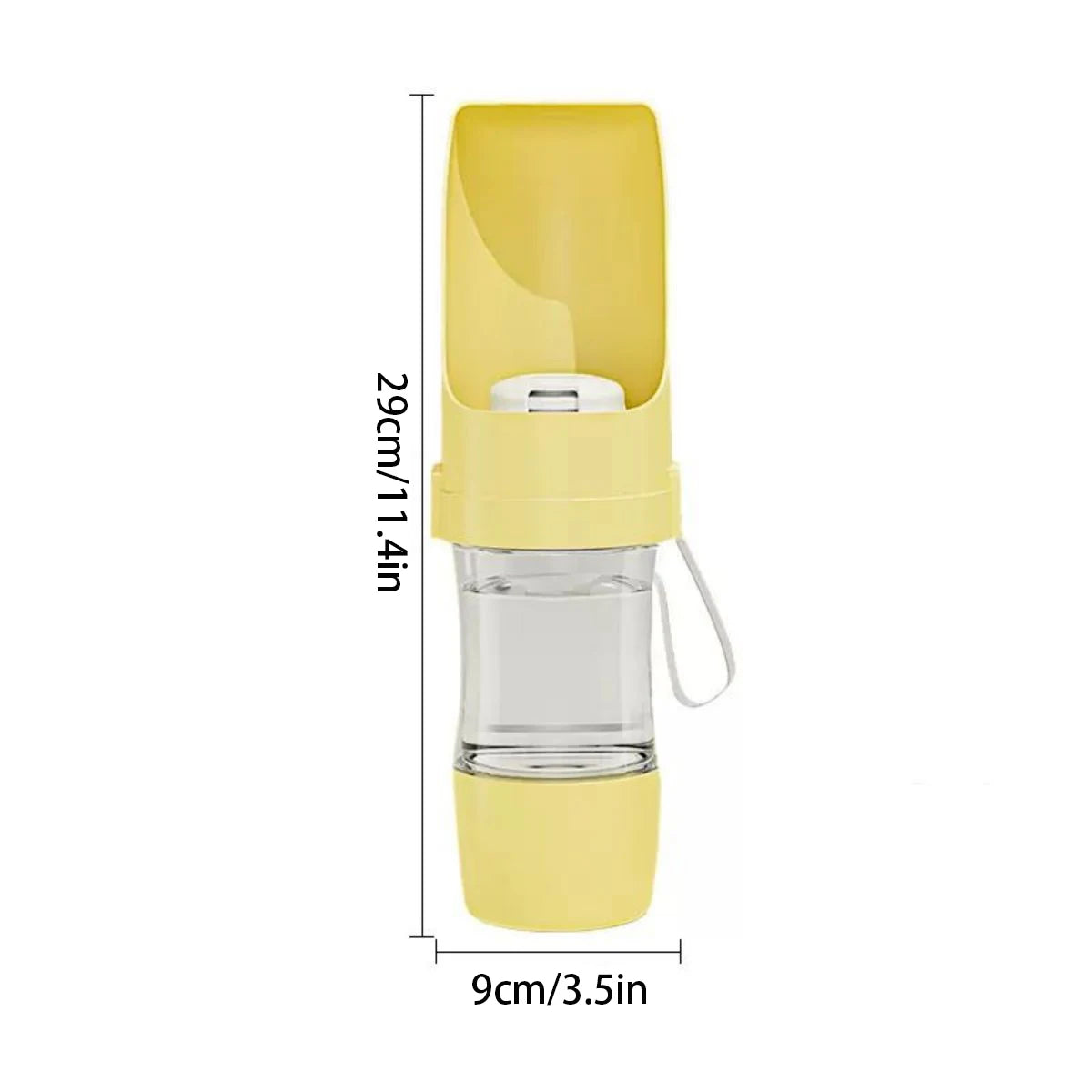 Portable Dog and Cat Water Bottle with Food Storage